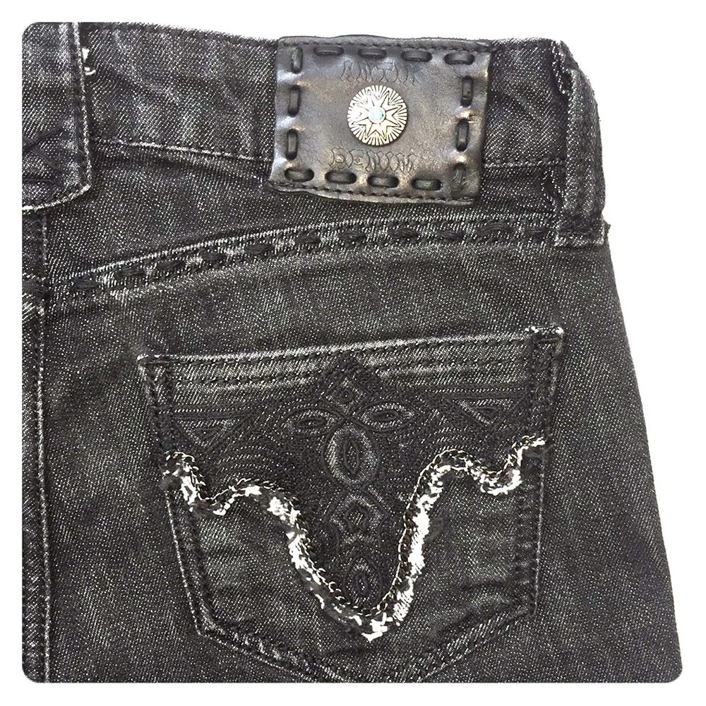 Antik Denim Black Low Rise Straight Jeans. Sz.26